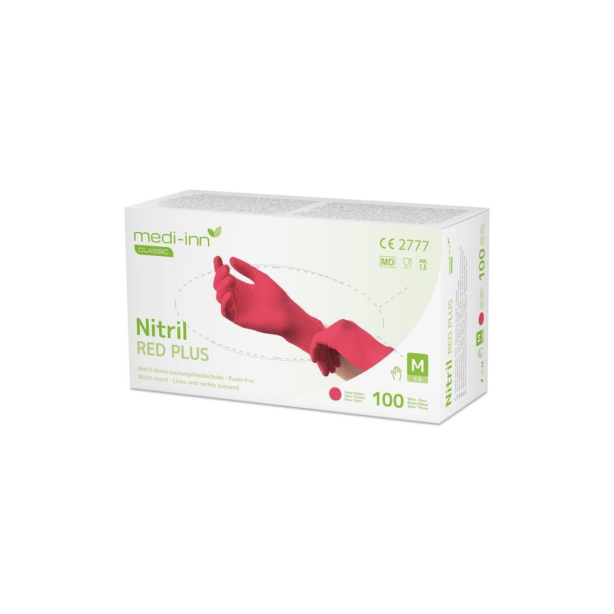 BodyProducts Medi-Inn Nitril Red Plus - rot - puderfrei - Gr. S - 1000 Einmalhandschuhe Image