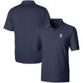 Men's Cutter & Buck Navy Detroit Tigers Forge Pencil Stripe Stretch Polo