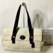 Coach Bags | Coach Soft Off White And Black Pebbled Leather Shoulder Bag | Color: Black/White | Size: Os