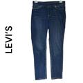 Levi's Jeans | Levi’s Dark Wash Pullon Blank Red Tab No Fly Elastic Waist Jeggings Size 10 | Color: Blue | Size: 10