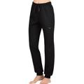 Sweathose TRIGEMA "TRIGEMA Jogginghose aus Biobaumwolle", Damen, Gr. XXXL, US-Größen, schwarz, 75% Baumwolle (Biobaumwolle kbA), 25% Baumwolle (recycelt), Basic, Hosen