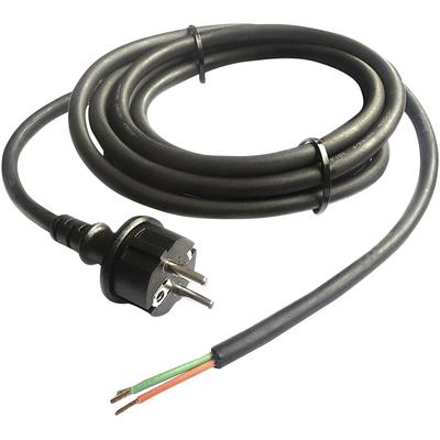 Elektro-Kabel AS SCHWABE, schwarz, Ø:9,2mm, Kabel, Anschlussleitung mit Schuko-Stecker 10m Image