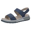 Sandale CAPRICE Gr. 38, blau (jeansblau) Damen Schuhe Flats Sommerschuh, Sandalette, Keilabsatz, mit profilierter Laufsohle