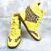 Coach Shoes | Coach Women's Alara High-Tops Wedge Sneakers Shoes | Color: Tan/Yellow | Size: 6