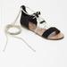 Free People Shoes | Free People Womens 8 Black Suede Figi Wrap Sandals | Color: Black | Size: 8