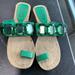 Michael Kors Shoes | Michael Kors Green Espadrilles Sandals Size 6 | Color: Green | Size: 6