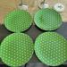 Kate Spade Dining | 4 Kate Spade New York Salut! Green White Polka Dots Melamine Salad Plate Set | Color: Green | Size: 9"