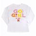 Girls Youth Gameday Couture White Maryland Terrapins PoweredBy Go Girl Long Sleeve T-Shirt