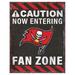 Tampa Bay Buccaneers 13" x 20" Fan Zone Metal Sign