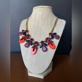 J. Crew Jewelry | J. Crew Statement Festoon Necklace | Color: Blue/Red | Size: Os