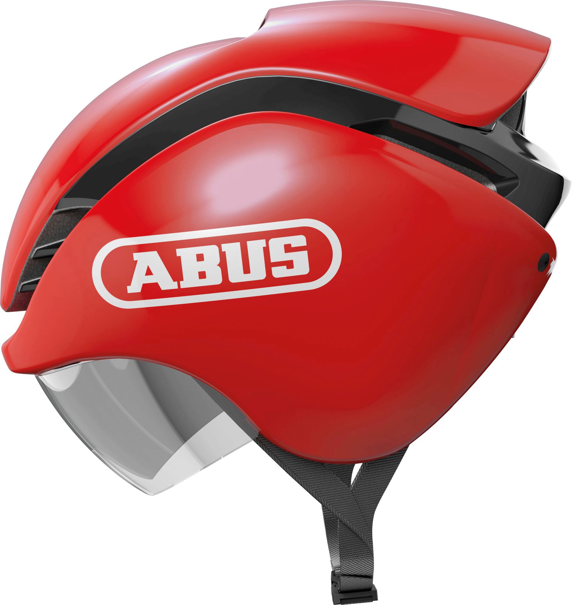Rennradhelm ABUS "GAMECHANGER Tri" Gr. S, rot, Helme, S Kopfumfang: 51cm - 55cm, glänzend, unifarben Image