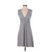 Gap Casual Dress - A-Line Plunge Sleeveless: Ivory Print Dresses - Women's Size X-Small