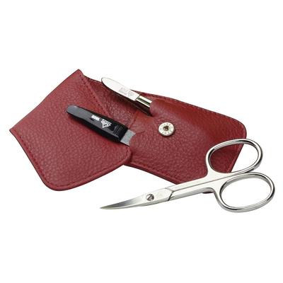 ERBE Siena Maniküre Set Taschen-Etui, rot, 3-tlg. Rot
