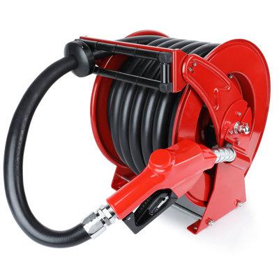 Domccy® Fuel Hose Reel 1" x 50' Spring Driven Retractable Diesel Hose Reel 300 PSI Industrial Auto Swivel in Red | Wayfair yichunred