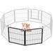 KD Dog Playpen, 24"/32"/40"/45"/50" Height For Multiple Sizes Of Dog, Designed For Camping, Yard in Black/Gray | 24 H x 24.8 W x 2.4 D in | Wayfair