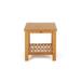 Loon Peak® Ellie-Maye Teak Outdoor Coffee Table Wood in Brown/White | 18 H x 24 W x 24 D in | Wayfair F8C0A29D32BC4489AC5D38385733F1D6