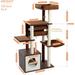 Tucker Murphy Pet™ Dedria 51.4 Inches Modern Cat Tree Premium 6 Levels Wooden Cat Tower w/ Fully Sisal Covered Scratching Posts, Cozy Condo | Wayfair