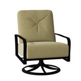 Woodard Fremont Outdoor Rocking Chair, Leather in Black | 40 H x 30 W x 37.75 D in | Wayfair 9U0677-92-24T