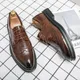 Oxfords – chaussures Brogue en cuir pour hommes faites à la main classiques stylées de luxe