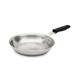 Vollrath 692108 8" Tribute Stainless Steel Frying Pan w/ Hollow Silicone Handle - Induction Ready, Black Silicone Handle