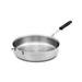 Vollrath 702120 8" Tribute Aluminum Saute Pan - Induction Ready, Black Silicone Handle, Silver