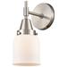 Caden 11" High Satin Nickel Sconce w/ Matte White Shade