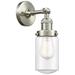 Franklin Dover 12.75" High Brushed Satin Nickel Sconce w/ Clear Shade