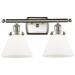 Ballston Urban Cone 18"W 2 Light Brushed Nickel Bath Light w/ White Sh