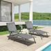 YRLLENSDAN Lounge Chairs for Outside Folding Chairs for Outside Patio Lounge Chair Adjustable Reclining Lounge Chairs for Outside Patio Pool Beach Yard 2 PC