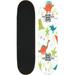 seamless childish colorful dinosaurs palm tree shell Can be printed Outdoor Street Sports 31 x8 Complete Skateboards for Beginner Kids Boys Girls Youths Adult