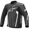 Alpinestars Faster V2 Mens Motorcycle Leather Jacket Black/White 50 EUR