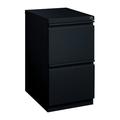 Hirsh Pro 20 Deep Mobile Pedestal File Cabinet 2 Drawer File-File Letter Width Black