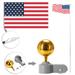 20ft Flag Poles for Outdoor Sectional Flagpole Kit US American Flag Gold Ball Kit Hardware Outdoor Garden Halyard Pole