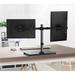 Dual Monitor Stand Freestanding Desk Mount with Glass Base