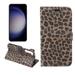 for Samsung Galaxy S23 Plus Case Leopard Print PU Leather Flip Cover Wallet Kickstand Feature with Card Slots Cash Holder & Magnetic Clasp for Samsung Galaxy S23 Plus Brown