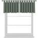 Tab Top Blackout Valance Curtains Panel Drapes Dark Grey 40 Wide by 22 Long - 1 Panel