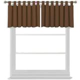 Tab Top Blackout Valance Curtains Panel Drapes Chocolete 40 Wide by 12 Long - 1 Panel
