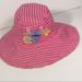 Disney Accessories | Disney Baby Lilo & Stitch Pink Stripe Floral Toddler Hat 6-12 Months Sun Summer | Color: Blue/Orange/Pink/Red/Yellow | Size: Osg