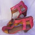 Nine West Shoes | Nine West - Pink Salmon Heel Sandals Size 5.5 | Color: Pink | Size: 5.5