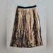 Anthropologie Skirts | Anthropologie Gold And Print Midi Skirt | Color: Gold | Size: 0