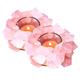 Set of 2 Rose Quartz Crystal Rough Stone Votive Candle Holder Tealight Quartz Crystal Healing Gemstone Tealight Holder Home Decor Reiki Stone