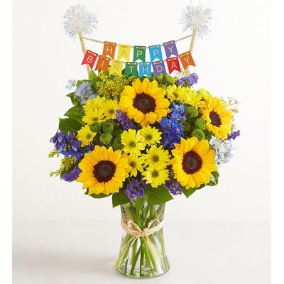 1-800-Flowers Everyday Gift Delivery Fields Of Europe Summer W/ Happy Birthday Banner Xl