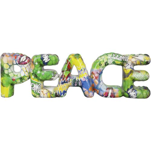 „Deko-Buchstaben CASABLANCA BY GILDE „“Schriftzug PEACE Street Art““ Dekofiguren Gr. B/H/T: 44,5 cm x 13 cm x 5 cm, bunt Deko-Objekte“