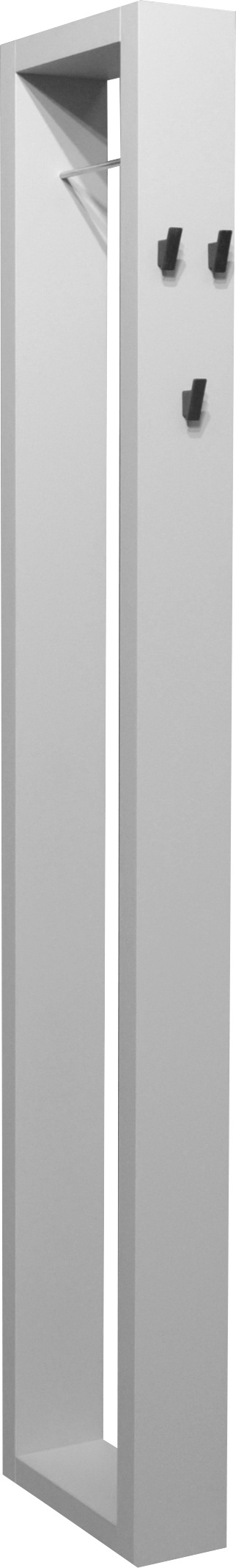 Garderobe MÄUSBACHER "Bonnie TOPSELLER", grau (kreidegrau matt lack), B:13cm T:32cm, Holzwerkstoff, Garderobenpaneele, Garderobenpaneel mit Kleiderstange und Haken