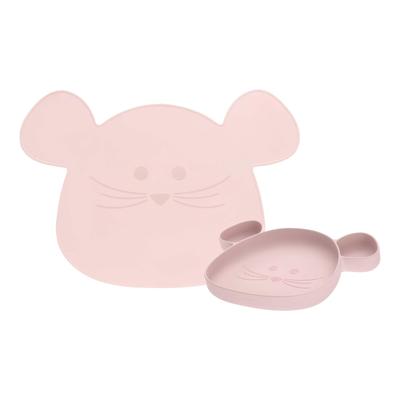 LÄSSIG - Little Chums Mouse Esslernteller und Platzset 2er Set Geschirr 1 ct