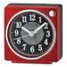 Seiko Analog Quartz Alarm Tabletop Clock Plastic/Acrylic in Red | 2.59 H x 2.52 W x 1.42 D in | Wayfair QHE197RLH