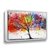 Wade Logan® 'Rainbow Tree II' by Jolina Anthony Graphic Art Print on Canvas Metal in White | 16" H x 24" W x 2" D | Wayfair