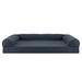 FurHaven Quilted Orthopedic Bolster Sofa Pet Bed Memory Foam/Metal in Gray | 8 H x 40 W x 32 D in | Wayfair 85501010