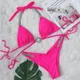 Maillot de bain rose avec biscuits sexy soutien-gorge push up pour femmes bikini vêtements de