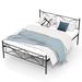 Costway Full/Queen Size Metal Platform Bed Frame with Headboard and Footboard-Queen Size